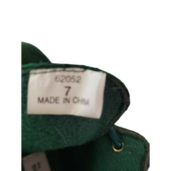 Toddler Girls Suede Lace Up Ankle Boots Size 7 Green Playclothes Embroidered - Picture 7 of 8